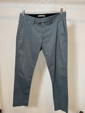 Acne Studio Grey Blue Cotton Chino Trousers Pants